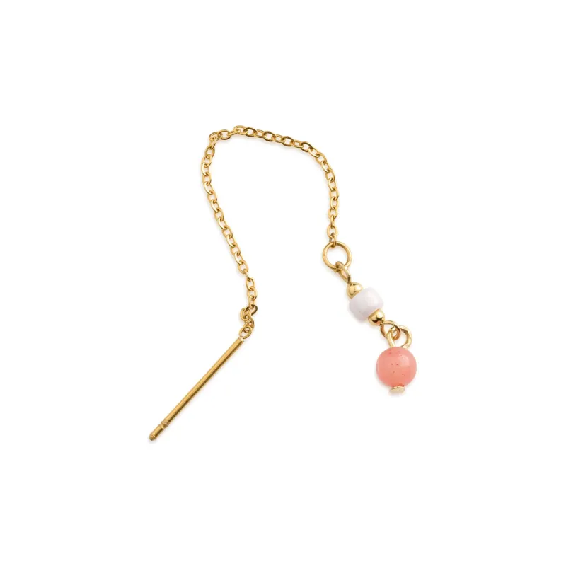 Ada___Coral_Bead_Chain_Earrings___Gold_________________