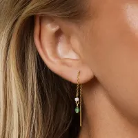 Adele___Mint_Bead_Chain_Earrings___Gold_________________1