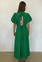 Alicia_Puff_Short_Sleeve_Open_Back_Midi_Dress__1