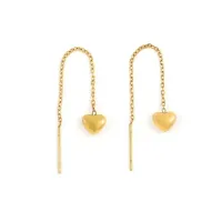 Julie___Heart_Chain_Stud_Earrings__Stainless_S___Gold__