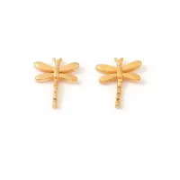 Marina___Dragonfly_Stud_Earrings_Stainless_Steel___Gold