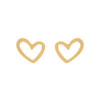 Sarah___Heart_Outline_Stud_Earring_Stainless_Steel___Gold