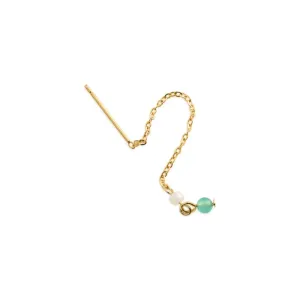 Adele___Mint_Bead_Chain_Earrings___Gold________________