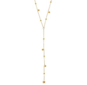 Klara___Lariat_Necklace_with_Gold_Dots__Stainless_Steel