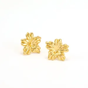 Mabel___Flower_Stud_Earrings_Stainless_Steel___Gold____